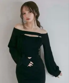 andmary Bebe ribbon knit dress アンドマリー - メルカリ