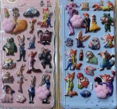 ◆海外製◆ 3D立体シール 肉球シール2枚セット