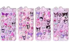 新品サンリオ キャラクター3D立体シール 4枚セット ぷっくりかわいい手帳デコ