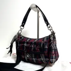 COACH Y2K Plaid Shoulder Bag Turnlock 00 - メルカリ