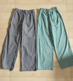 GU チェック柄カジュアルパンツ 2点セット Mサイズ
