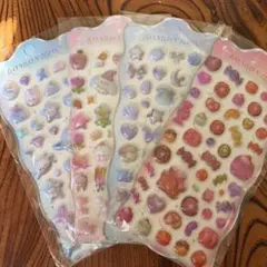 ぷくっくりシール　ぷくぷくシール　立体シール　3Dシール 4枚