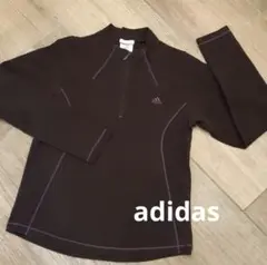アディダス/スタンドカラーハーフジップゲームシャツ/万国旗タグ