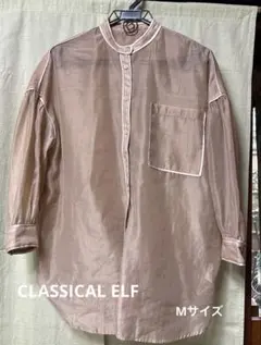 レディース　ブラウス　シアーシャツ