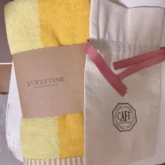 L'OCCITANE リバーシブルバスタオル・巾着