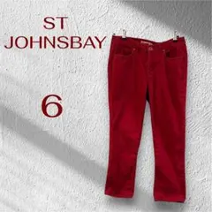 ST. JOHN'S BAY 赤 カジュアルパンツ 【M】サイズ6