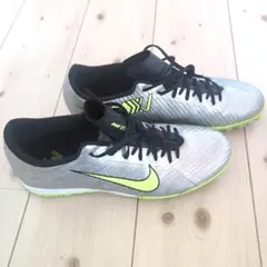 Nike サッカートレーニングシューズ シルバー/ライムグリーン