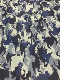 カット生地☆ブルー系迷彩☆ストレッチ☆幅145cm×長さ80cm