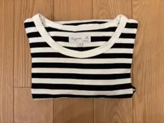 【美品】agnès b. アニエスベー ボーダー コットン 長袖 Tシャツ T1