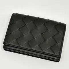 極美品/RFID✨ボッテガヴェネタ 名刺入れ マキシイントレ　レザー ブラックのサムネイル