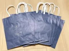 【新品】紙袋　ネイビーギフトバッグ　10セット　ラッピング　ホワイトデー　卒業式