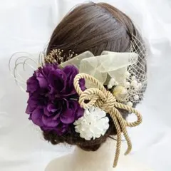 ★大人気★和装髪飾りセット／水引き タッセル ロープ 金箔 など／成人式 卒業式