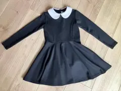 美品！ KITO HOUSE 黒の長袖ワンピース（120cm）