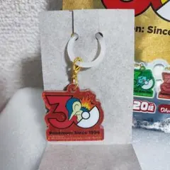 ポケモン 30周年ロゴマスコット ヒノアラシ キーホルダー　めじるしアクセサリ