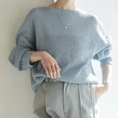 極美品★NOBLE ノーブル 26年モデル ペーパーヤーンVネックプルオーバー 極美品☆NOBLE ノーブル 26年モデル ペーパーヤーンVネックプル