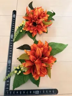 フラ髪飾りクリップ付き3セット