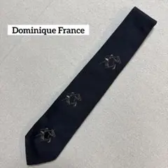 ドミニクフランス スリークラウン 刺繍 ネクタイ フランス製 シルク