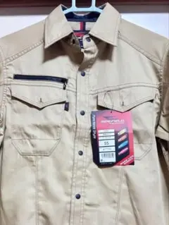 新品 SIDE FIELD 長袖シャツ 4068 キャメル SS