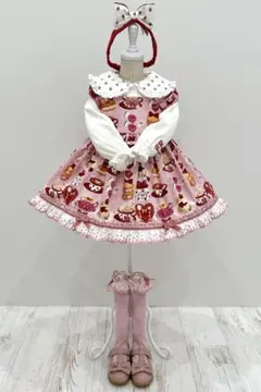 ♥いちごプリントカットソー♥ブラウス♥シャーリーテンプル♥120♥オフ白♥イチゴ