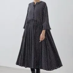 ビアズリードットギャザーワンピース