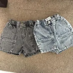 RRmoment デニムショートパンツ 90cm 2枚セット