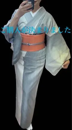 ご成約です 上質さが写真越しでも伝わる逸品 正絹 真綿白紬 逸品帯セット