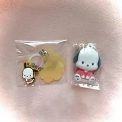 サンリオ ふわふわフロッキーマスコット ダブルチャーム ポチャッコ