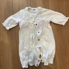 baby フリル付きホワイトロンパースのサムネイル