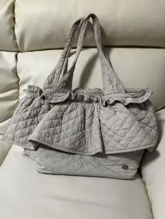 中古品 サハバイエリー ビッグフリルバッグ グレー