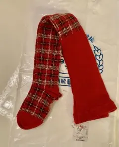 新品 KP ニットプランナー タイツ 赤 チェック 110 120 130