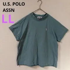 【U.S. POLO ASSN. 】半袖Tシャツ プチハイネック　　　セージLLのサムネイル