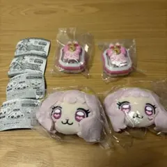 プリキュア　コンパクトミラー　ぬいぐるみクリップ　パフ✖️2