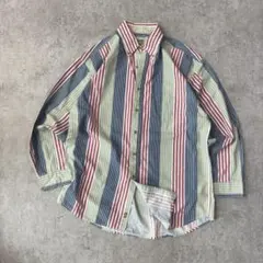 90s Jeep ストライプシャツ オーバーサイズ 長袖シャツ ヴィンテージ