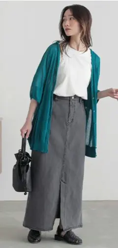 【新品L〜LL】オシャレウォーカーデニムロングタイトスカートのサムネイル