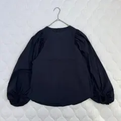 MICA & DEAL バルーンスリーブブラウス ネイビー F