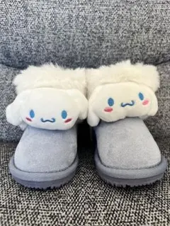子供ブーツ　ファー付き　13cm シナモン　キャラクター　靴　可愛いのサムネイル