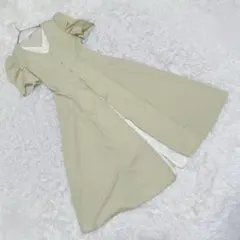 【ミッシュマッシュ】 (M) レイヤード風半袖ワンピース レース バックリボン