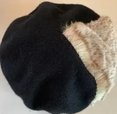 ベレー帽・ファー付き