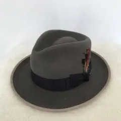 58〜60cm AKUBRAフェドーラ/ジョニーデップ/グレー/ハット 値下不可