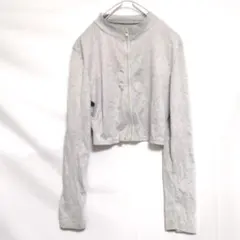 BLUSH MARK★グレー クロップド ジャケット 薄手 トップス 海外