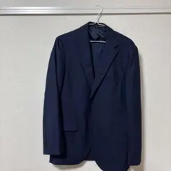 ネイビー ビジネスジャケット シングルブレスト