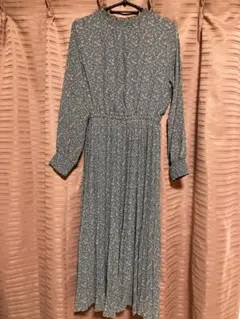 美品GLACIERフラワープリント ロングワンピース