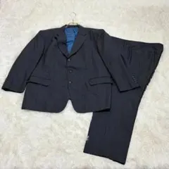 美品✨ タカシマヤ 高級 スーツ ストライプ ウール混 ビジネス 通勤 大きめのサムネイル