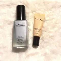 VDLカラーコレクティング プライマー 03ペールブルー と ファンデーション
