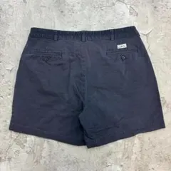 Polo Ralph Lauren　チノショーツ　W37　ネイビー　タック　古着のサムネイル