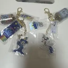 ディズニーシー 25周年 カプセルトイ キーチェーン 2種