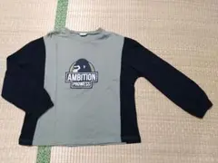 JEANS b 長袖カットソー ロンt 140 カーキ ブラック