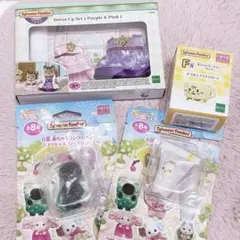 シルバニアファミリーキラキラくじ 一番くじ G賞 3体セット ➕Ｆ賞ネコカップ