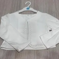 ホワイト刺繍カーディガン 120 入園　卒園