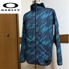 オークリー ジップアップ ストレッチ パーカー◆グリーン系 Mサイズ